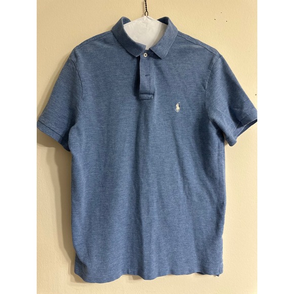 Polo‎ Ralph Lauren Polo Shirt Classic Fit Short Sleeve Blue Men's - Picture 1 of 6
